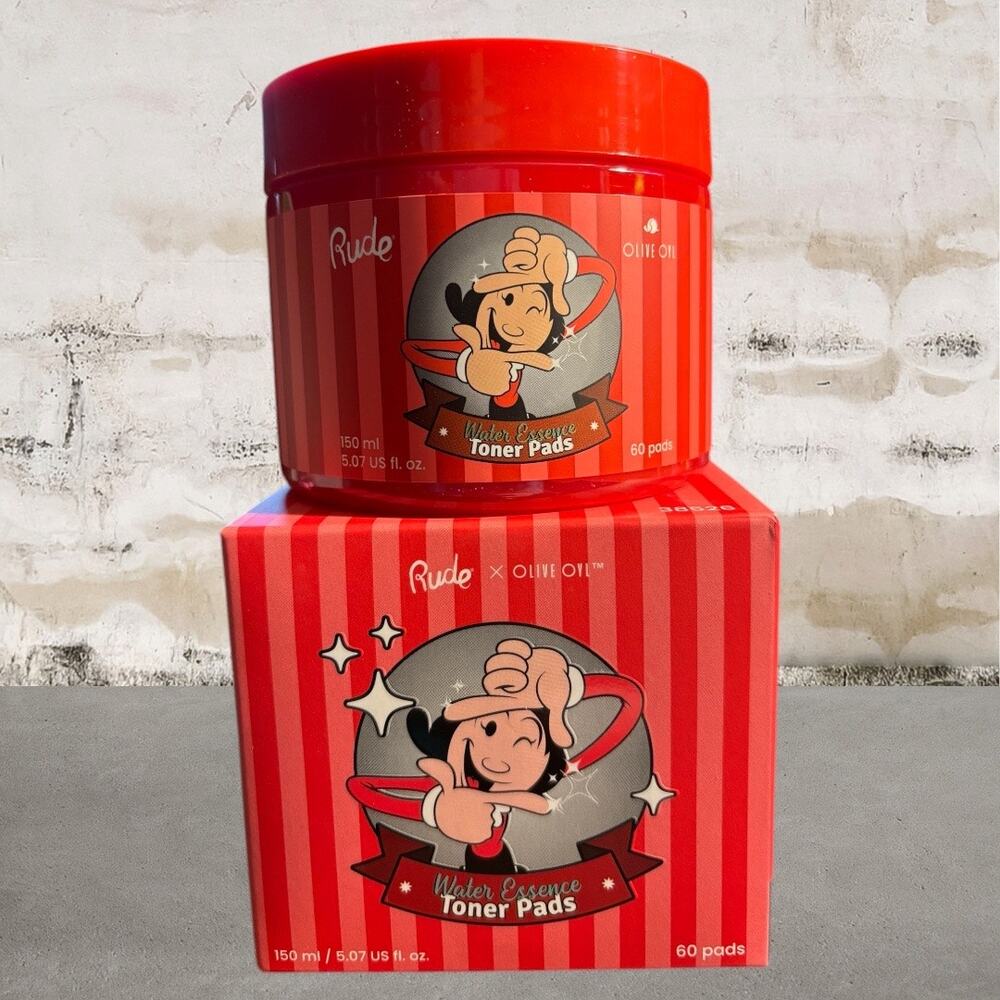 Rude Cosmetics Olive Oyl Water Essence Toner Pads NIB